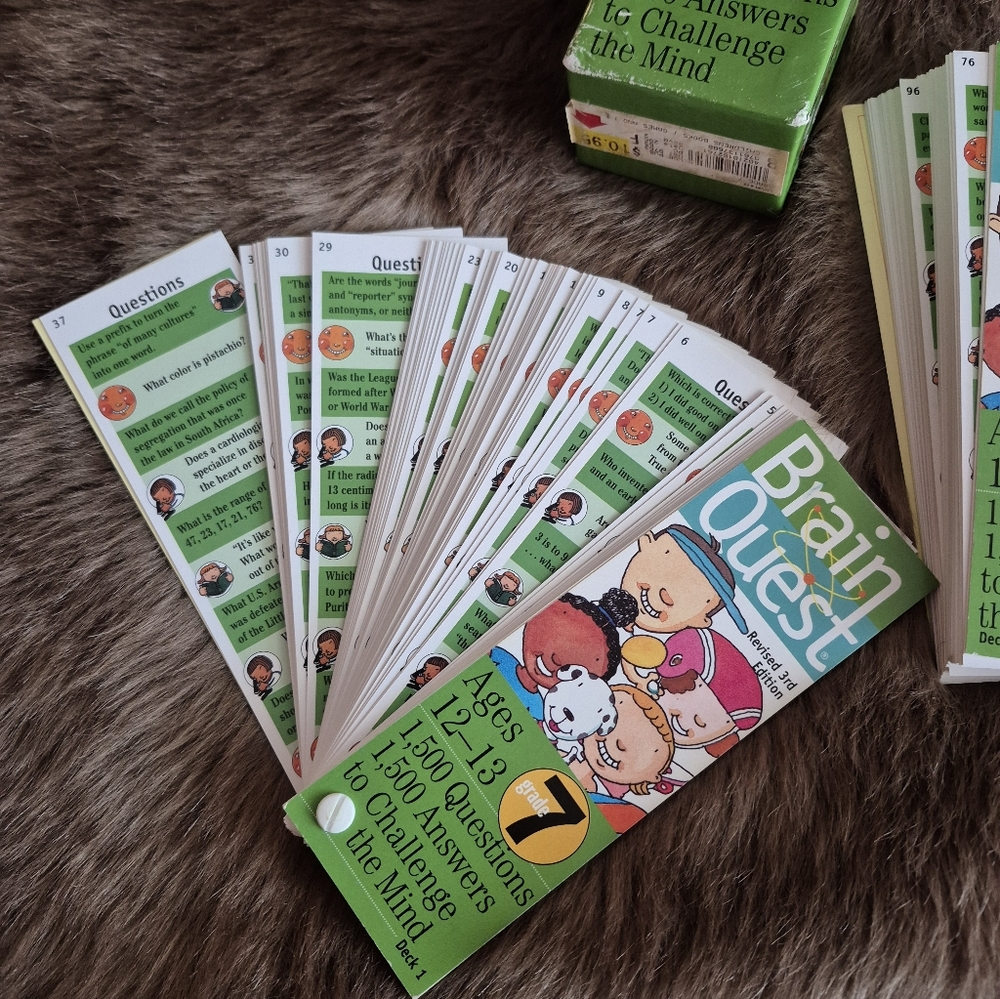 ❤️‍🔥2pc. Kids Brain Quest Questions Brain Teasers Game Ages 12-13 - Picture 3 of 5